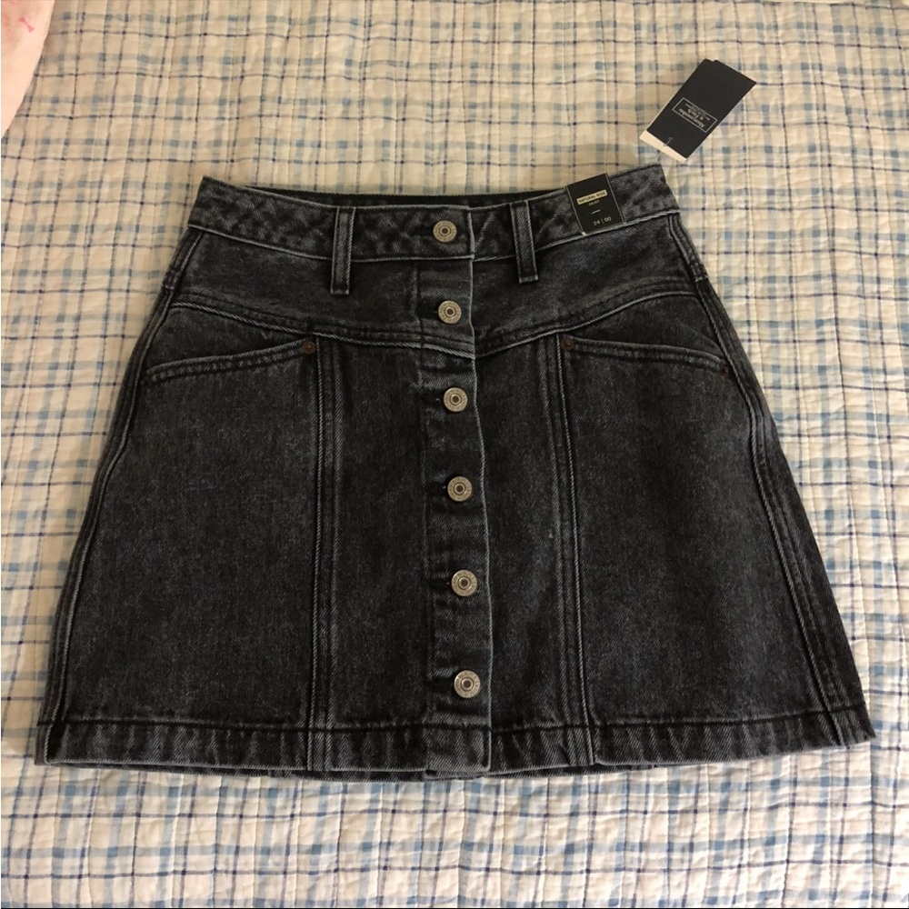 Abercrombie Denim Button-Front Skirt